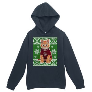 Cute Kitten Ugly Christmas Urban Pullover Hoodie