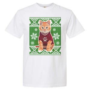 Cute Kitten Ugly Christmas Garment-Dyed Heavyweight T-Shirt