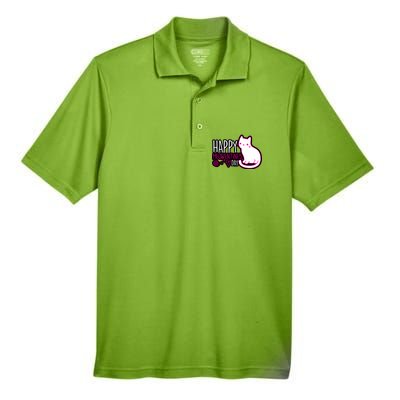 Cute Kitty Cat Valentines Day Meowtines Men's Origin Performance Piqué Polo