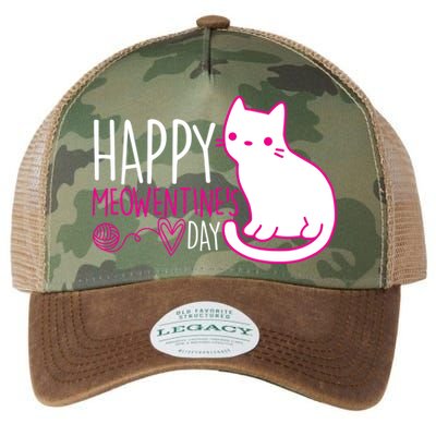 Cute Kitty Cat Valentines Day Meowtines Legacy Tie Dye Trucker Hat