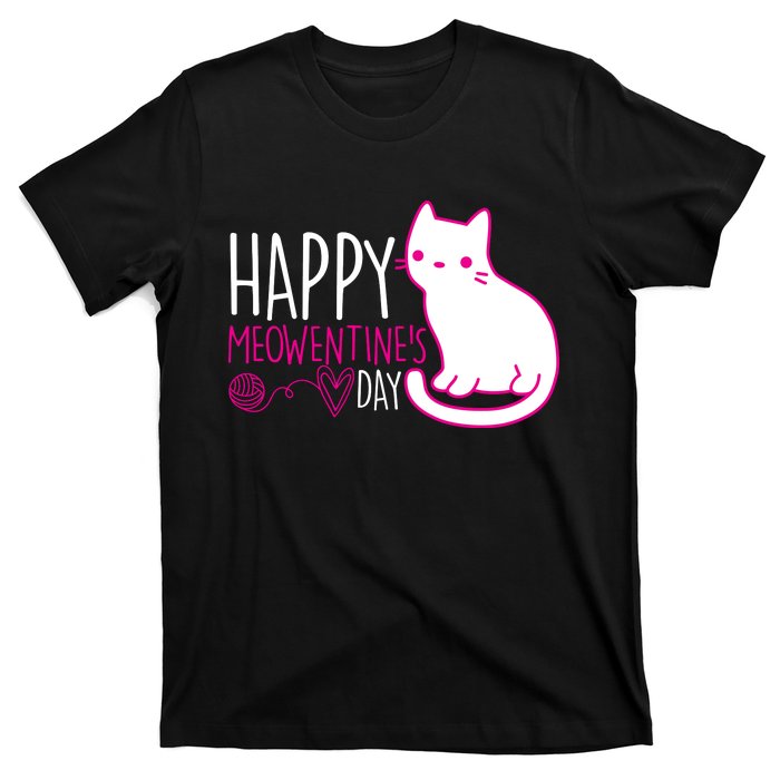 Cute Kitty Cat Valentines Day Meowtines T-Shirt