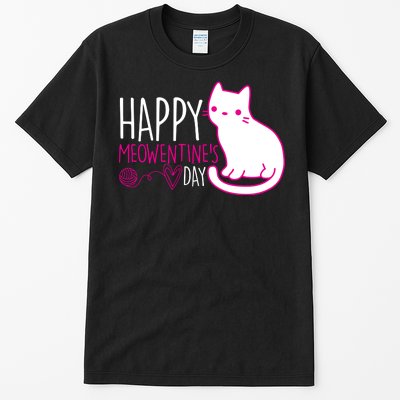 Cute Kitty Cat Valentines Day Meowtines Tall T-Shirt