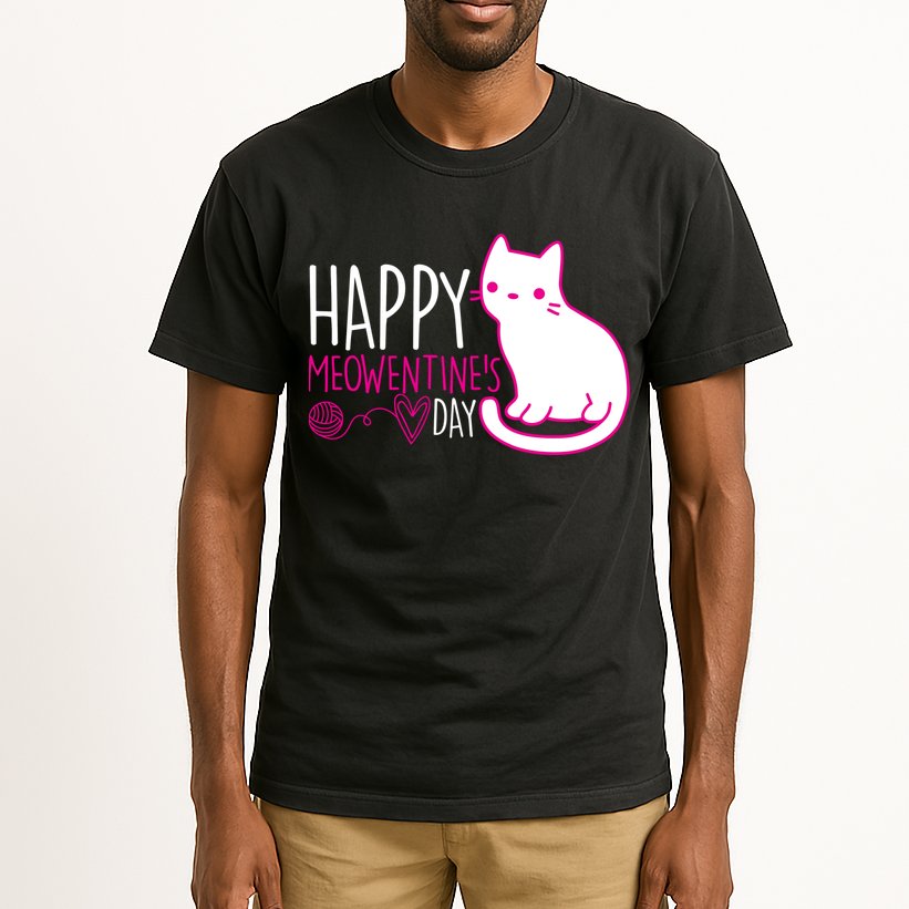 Cute Kitty Cat Valentines Day Meowtines Tall T-Shirt
