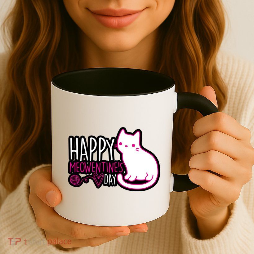 Cute Kitty Cat Valentines Day Meowtines Mug