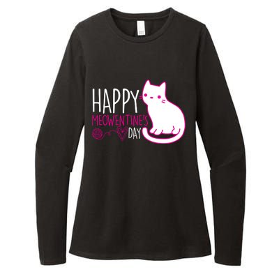 Cute Kitty Cat Valentines Day Meowtines Womens CVC Long Sleeve Shirt