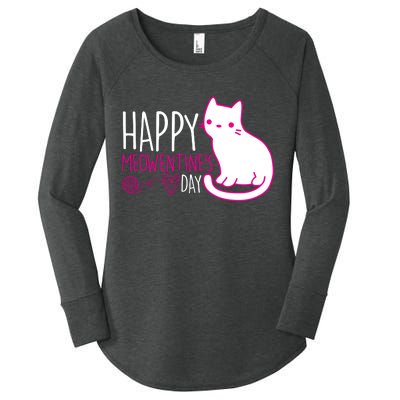 Cute Kitty Cat Valentines Day Meowtines Women's Perfect Tri Tunic Long Sleeve Shirt