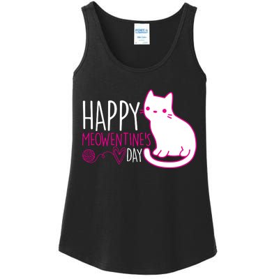 Cute Kitty Cat Valentines Day Meowtines Ladies Essential Tank