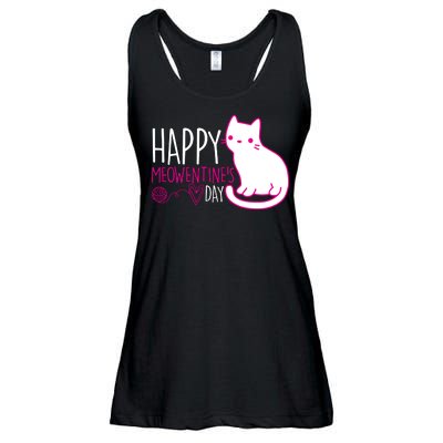 Cute Kitty Cat Valentines Day Meowtines Ladies Essential Flowy Tank