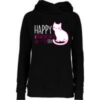 Cute Kitty Cat Valentines Day Meowtines Womens Funnel Neck Pullover Hood