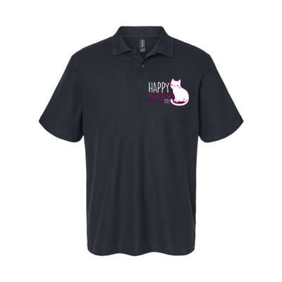 Cute Kitty Cat Valentines Day Meowtines Softstyle Adult Sport Polo