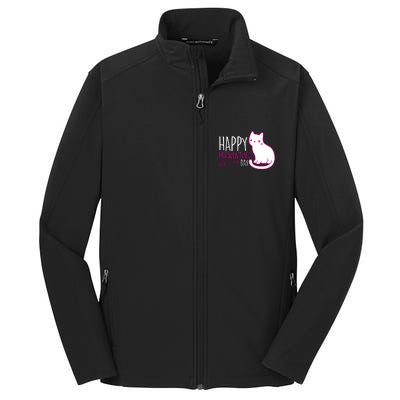 Cute Kitty Cat Valentines Day Meowtines Core Soft Shell Jacket