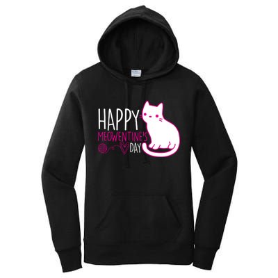 Cute Kitty Cat Valentines Day Meowtines Women's Pullover Hoodie