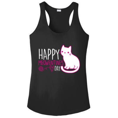 Cute Kitty Cat Valentines Day Meowtines Ladies PosiCharge Competitor Racerback Tank