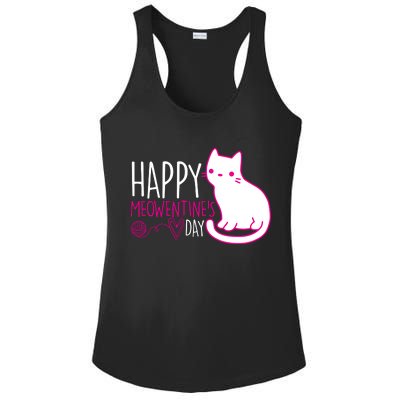 Cute Kitty Cat Valentines Day Meowtines Ladies PosiCharge Competitor Racerback Tank