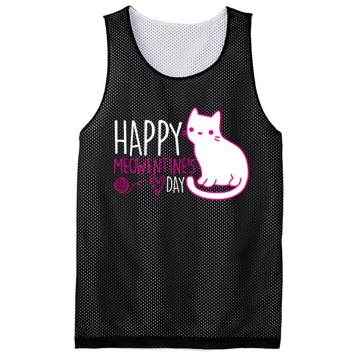 Cute Kitty Cat Valentines Day Meowtines Mesh Reversible Basketball Jersey Tank