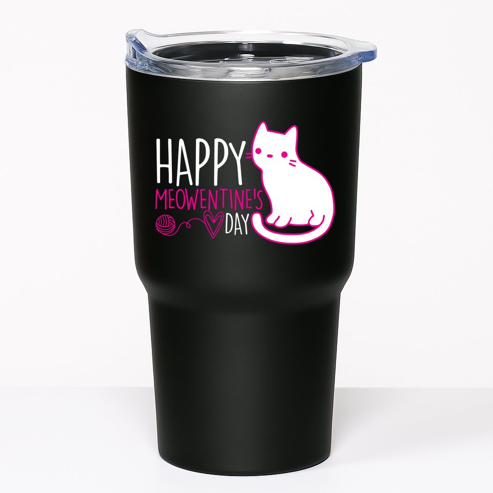 Cute Kitty Cat Valentines Day Meowtines Tumbler