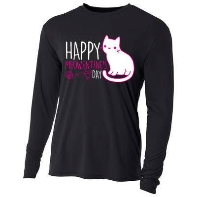 Cute Kitty Cat Valentines Day Meowtines Cooling Performance Long Sleeve Crew