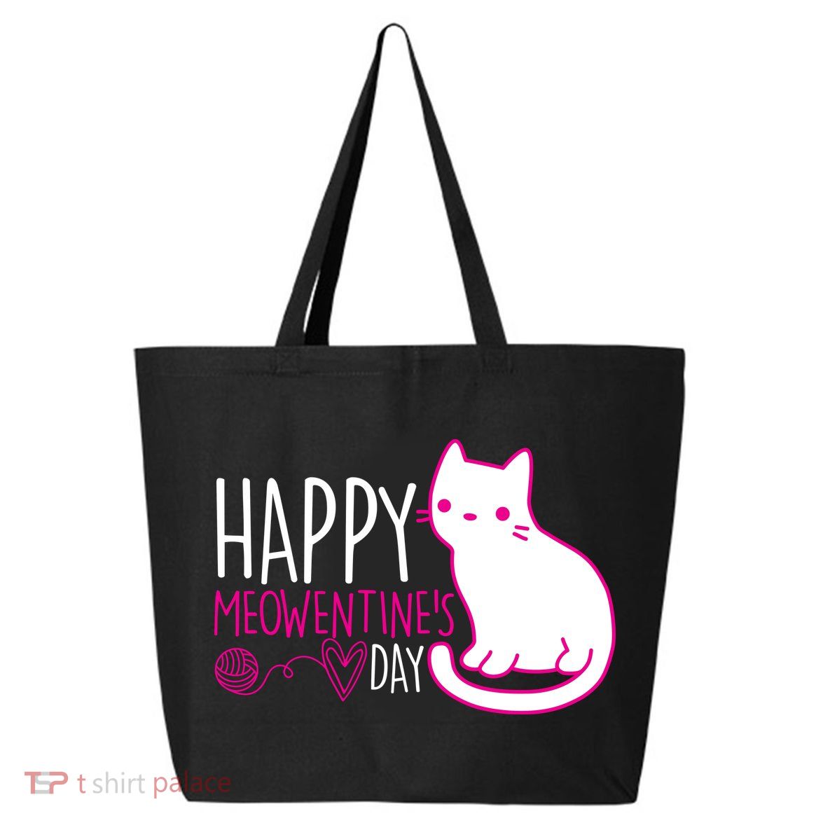 Cute Kitty Cat Valentines Day Meowtines 25L Jumbo Tote