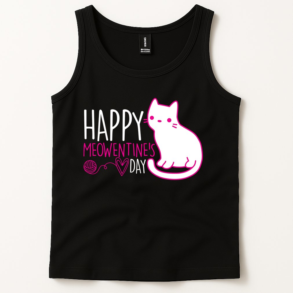 Cute Kitty Cat Valentines Day Meowtines Tank Top