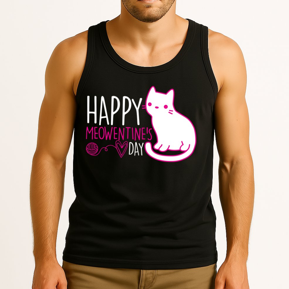 Cute Kitty Cat Valentines Day Meowtines Tank Top