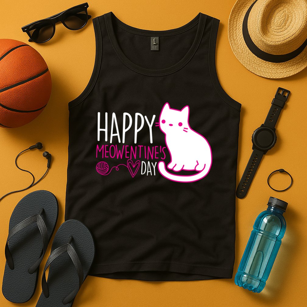Cute Kitty Cat Valentines Day Meowtines Tank Top