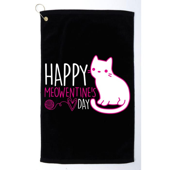 Cute Kitty Cat Valentines Day Meowtines Golf Towel