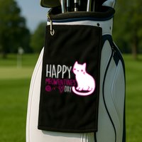 Cute Kitty Cat Valentines Day Meowtines Golf Towel