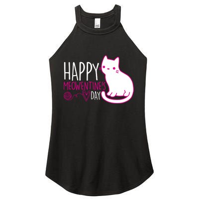 Cute Kitty Cat Valentines Day Meowtines Women's Perfect Tri Rocker Tank