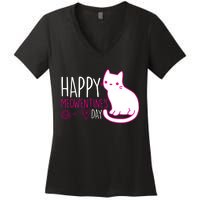 Cute Kitty Cat Valentines Day Meowtines Women's V-Neck T-Shirt