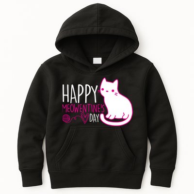 Cute Kitty Cat Valentines Day Meowtines Kids Hoodie