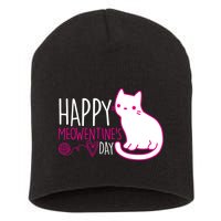 Cute Kitty Cat Valentines Day Meowtines Short Acrylic Beanie