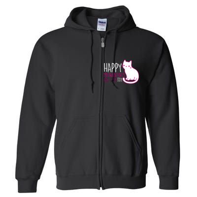 Cute Kitty Cat Valentines Day Meowtines Full Zip Hoodie