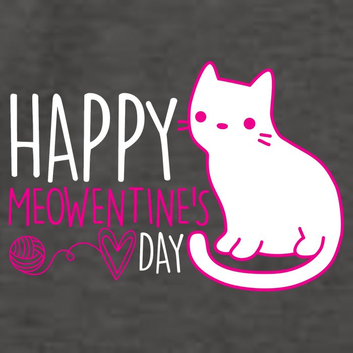 Cute Kitty Cat Valentines Day Meowtines Vector Backpack
