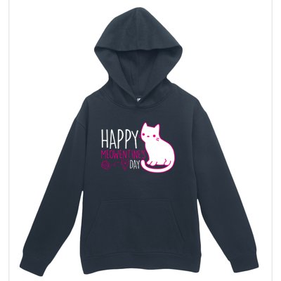 Cute Kitty Cat Valentines Day Meowtines Urban Pullover Hoodie