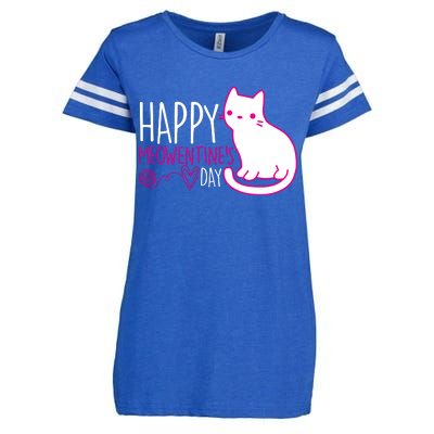 Cute Kitty Cat Valentines Day Meowtines Enza Ladies Jersey Football T-Shirt