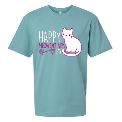 Cute Kitty Cat Valentines Day Meowtines Sueded Cloud Jersey T-Shirt