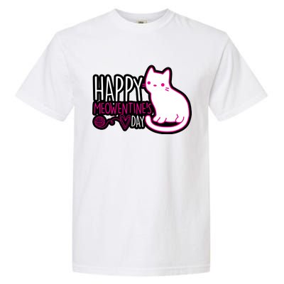 Cute Kitty Cat Valentines Day Meowtines Garment-Dyed Heavyweight T-Shirt