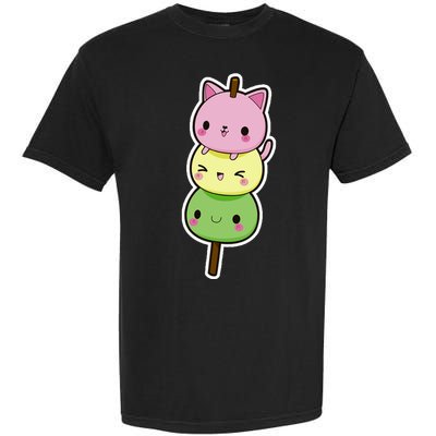 Cute Kitty Dango Ice Cream Cone Garment-Dyed Heavyweight T-Shirt