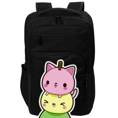 Cute Kitty Dango Ice Cream Cone Impact Tech Backpack