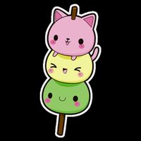 Cute Kitty Dango Ice Cream Cone Flatbill Hat