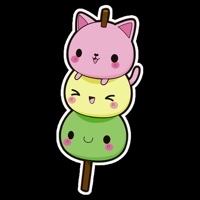 Cute Kitty Dango Ice Cream Cone Flatbill Hat