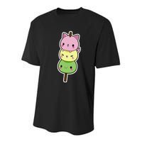 Cute Kitty Dango Ice Cream Cone Youth Performance Sprint T-Shirt