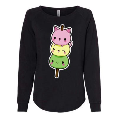 Cute Kitty Dango Ice Cream Cone Womens California Wash Sweatshirt