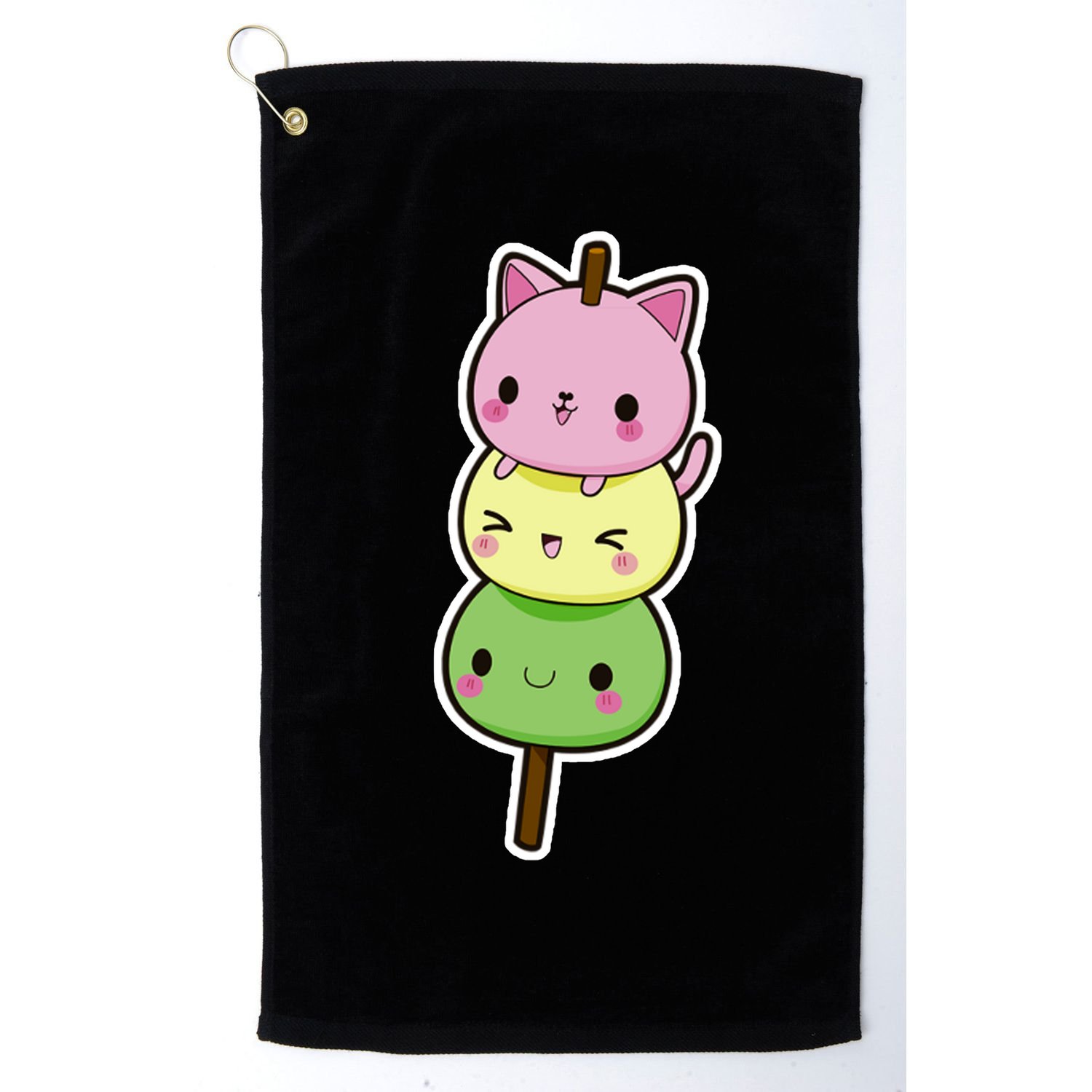 Cute Kitty Dango Ice Cream Cone Golf Towel
