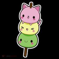 Cute Kitty Dango Ice Cream Cone Crop Top