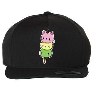 Cute Kitty Dango Ice Cream Cone Wool Snapback Cap