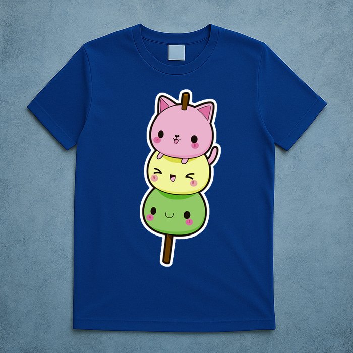Cute Kitty Dango Ice Cream Cone T-Shirt