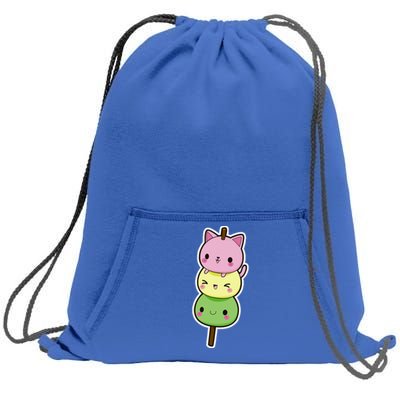 Cute Kitty Dango Ice Cream Cone Sweatshirt Cinch Pack Bag