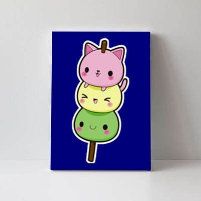 Cute Kitty Dango Ice Cream Cone Canvas