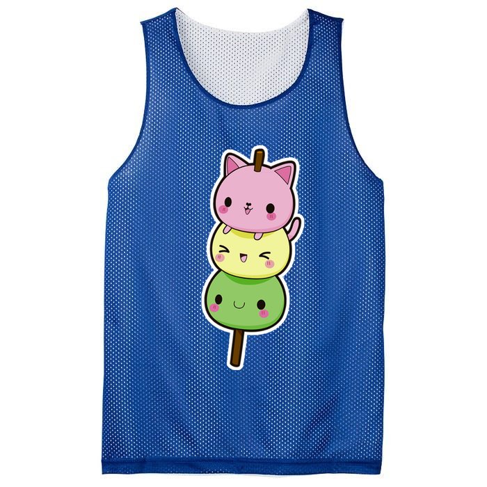 Cute Kitty Dango Ice Cream Cone Mesh Reversible Basketball Jersey Tank
